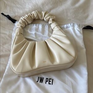 JW PEI Gabbi Ruched Hobo Handbag Ivory